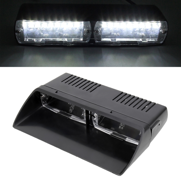 DC 12V 4.2W 16LEDs Crystal Lamp Beads Car Windshield Warning Lamp 18 Flash Patterns(Adjustable)
