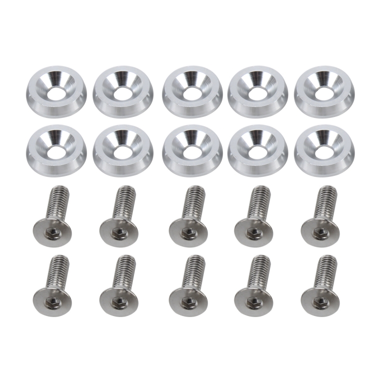 10 PCS Car Modified Screw Gaskets Bodywork Stainless Steel Gasket Bolts, Diameter: 19mm