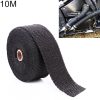 10m Cotton Material Exhaust Wrap Auto Motorcycle Exhaust Heat Shield Wrap Heat Resistant Wrap, Random Color Delivery