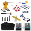 50 in 1 Auto Car Metal PDR Dent Lifter-Glue Puller Tab Hail Removal Paintless Car Dent Repair Tools Kit, with 20W Glue Gun, US Plug or EU Plug