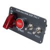 Racing Car Ignition Switch Panel Engine Start Start Push Button LED Racing Toggle Switch 12V Carbon Fiber Panel Multi-function Automatic Ignition Switch for Racing Cars