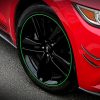 Universal Decorative Scratchproof Stickup 4×2M Flexible Car Wheel Hub Trim Mouldings Shining Decoration Strip with Protective Bottom Slot