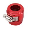 AN10 Car Performance Aluminum Accessories Adapter Nitrite Hose Finisher Adapter Nylon Braided Hose Clamp Red Finish, Random Color Delivery