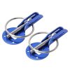 A Pair Universal Automobile Engine Cover Lock Carbon Fiber Hood Lock Car Modification Cover Lock Pull-type Engine Cover Lock Mount Bonnet Hood Pins Lock for Car Modification