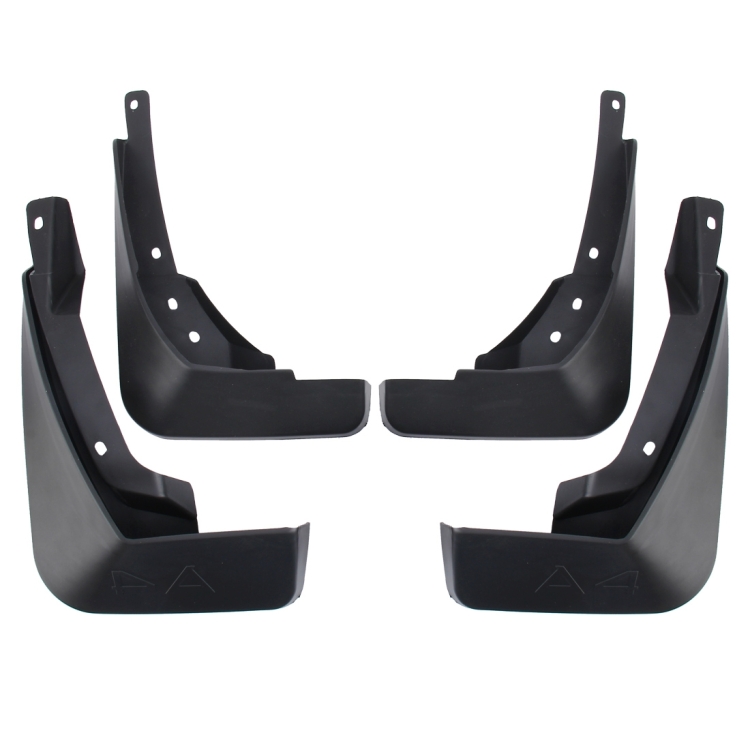 4 PCS Car Auto Semi-Rigid PVC Splash Flaps Mudguards Fender Guard for Audi A4L 2016 Version