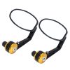 2 PCS Motorcycle Universal ABS Shell Holder Oval Shape Rear VIew Mirror