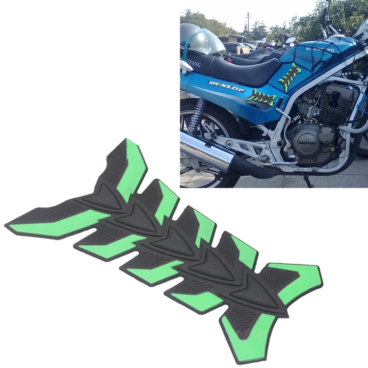 Motorcycle Rubber Oil Box Cover 3D Fish Bone Decorative Sticker(Random Color Delivery)