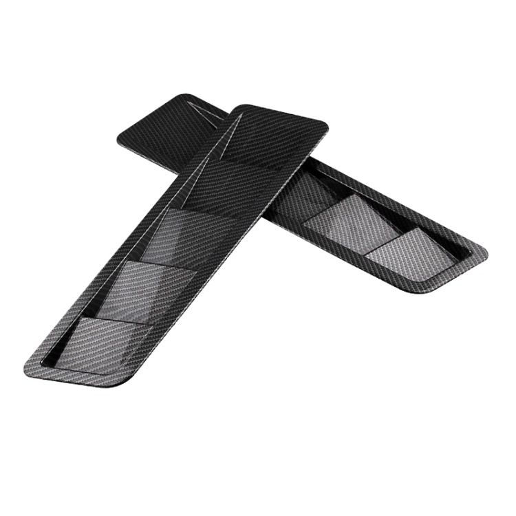 2 PCS Universal Car Air Intake Scoop Bonnet Hood Vent Louver Cooling Panel Trim Set