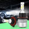 2 PCS S2 H13 / 9008 18W 6000K 1800LM IP65 2 COB LED Car Headlight Lamps, DC 9-30V