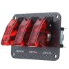 Jtron DV 12V Carbon Fiber Surface Panel Car Toggle Switch with Red LED Indicator
