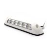 DC 12V 2.6W 6000K IP67 Marine RV Waterproof LED Stair Deck Dome Light Ceiling  Lamp, White Shell and Rubber Base