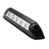 DC 12V 2.6W 6000K IP67 Marine RV Waterproof LED Stair Deck Dome Light Ceiling Lamp, Black Shell and Rubber Base