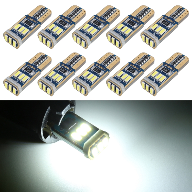 10 PCS T10 DC12V / 1.7W / 6000K / 110LM 9LEDs SMD-4014 Car Clearance Light, with Decoder