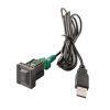 Car Center Console CD Reserved Position Modified 2.6x2.3cm USB Interface Conversion Cable Wiring Harness for Volkswagen / Audi / Skoda, Cable Length: 1m