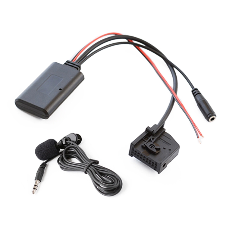 Car MFD2 RNS2 18PIN Bluetooth Music AUX Audio Cable + MIC for Audi / Volkswagen / Skoda