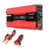 Carmaer Universal 12V to 220V 500W Car LCD Display Inverter Household Power Converter