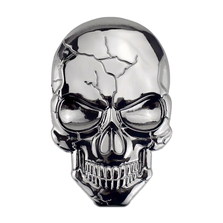 Three-dimensional Devil Skull Metal Car Sticker