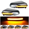 1 Pair For Dodge Ram 1500 2009-2018 Car Dynamic LED Turn Signal Light Rearview Mirror Flasher Water Blinker
