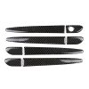 One Set Car Carbon Fiber Outside Door Handle without Smart Hole Decorative Sticker for Mazda CX-5 2017-2018, Left Drive