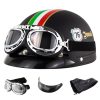 Soman Electromobile Motorcycle Half Face Helmet Retro Harley Helmet with Goggles