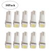 30 PCS T5 1LED SMD-5050 Car Modification LED Indicator Light White Light
