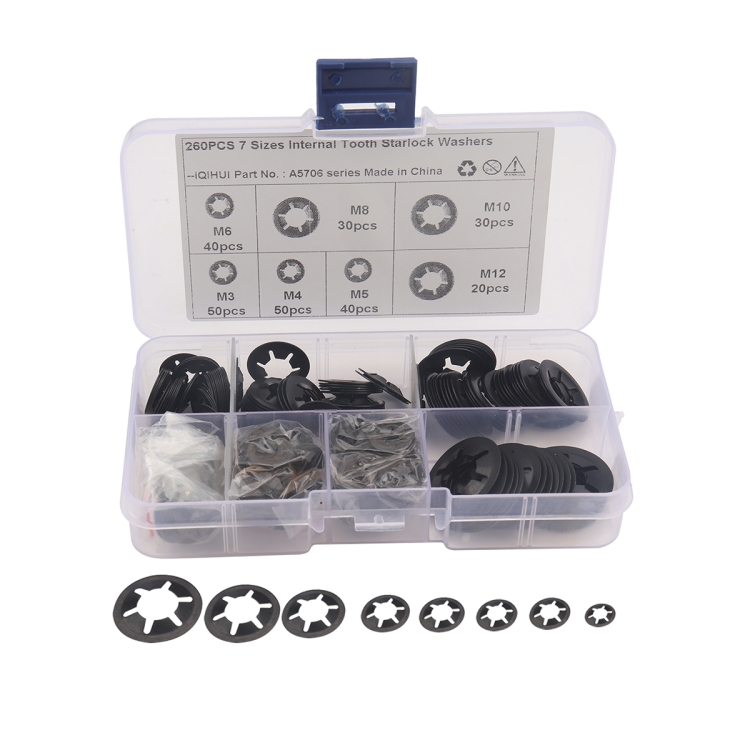 A5706 260 PCS Torx Bearing Clamp Retaining Ring Manganese Steel Quick Speed Locking Washer