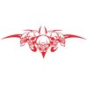 D-299 Skull Pattern Car Modified Hood Decorative Sticker