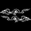 2 PCS/Set D-418 Dragon Totem Tribe Pattern Car Modified Decorative Sticker