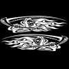 2 PCS/Set D-435 Grim Reaper Pattern Car Modified Decorative Sticker