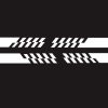 2 PCS/Set D-487 Stripe Pattern Car Modified Decorative Sticker