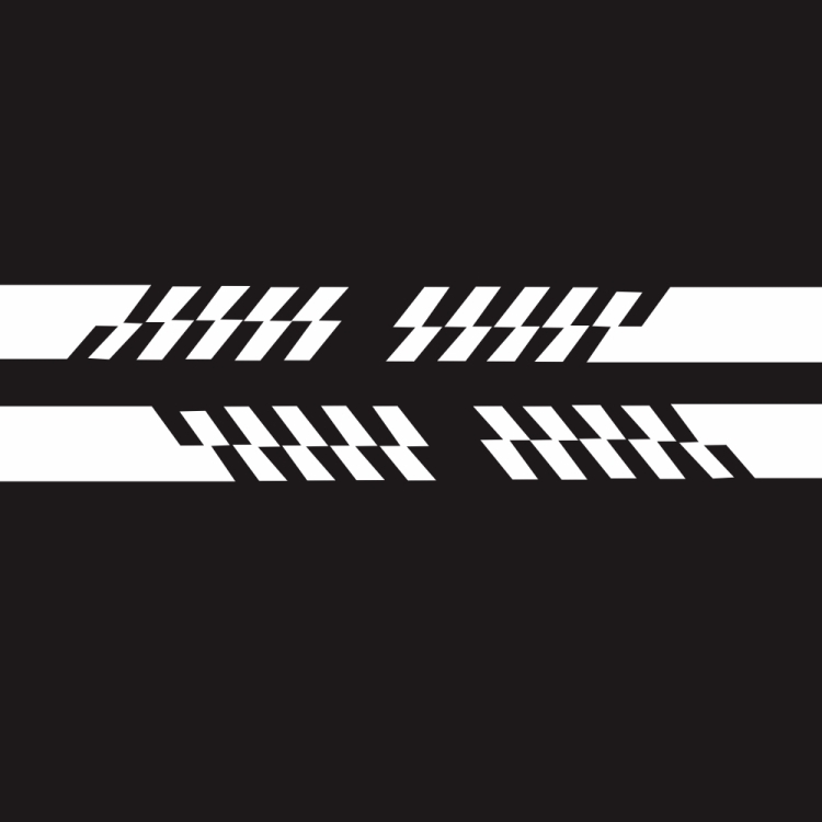 2 PCS/Set D-487 Stripe Pattern Car Modified Decorative Sticker