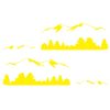 2 PCS/Set D-684 Mountain Totem Pattern Car Modified Decorative Sticker