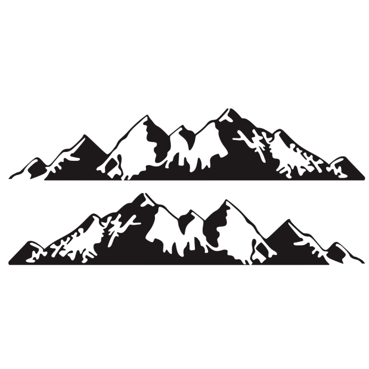 2 PCS/Set D-750 Mountain Pattern Car Modified Decorative Sticker