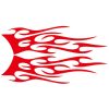 2 PCS/Set D-751 Flame Pattern Car Modified Decorative Sticker