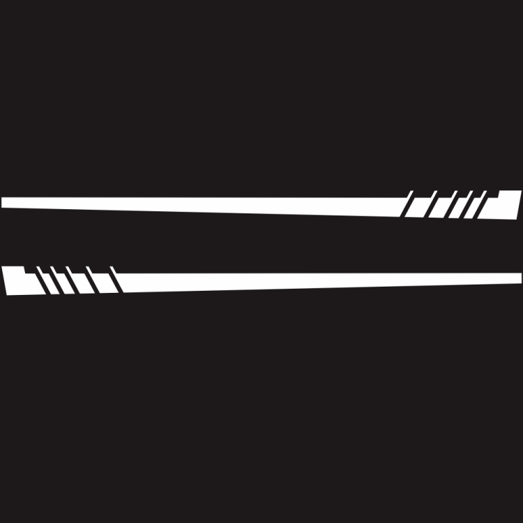 2 PCS/Set D-854 Stripe Pattern Car Modified Decorative Sticker