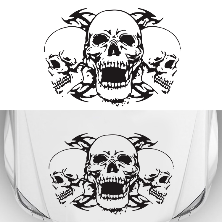 D-923 Three Skulls Pattern Car Modified Decorative Sticker
