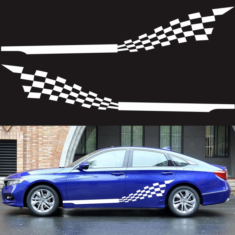 2 PCS/Set D-944 Striped Plaid Pattern Car Modified Decorative Sticker