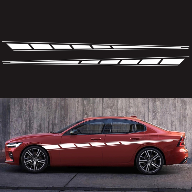 2 PCS/Set D-970 Checkered Flag Pattern Car Modified Decorative Sticker