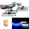 4 in 1 Car 16LEDs Grille Flash Lights Warning Lights with Wireless Remote Control