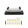 CP-3024 150A 12-48V RV Yacht Double-row 6-way Busbar with Ring Terminals