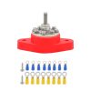1/4 inch M6 RV Yacht 8-way Terminal Stud with 2 M5x20 Screws + 16pcs Terminals