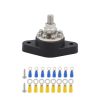 3/8 inch M10 RV Yacht 8-way Terminal Stud with 2 M5x20 Screws + 16pcs Terminals