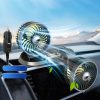 F622 Car Creative Folding Rotatable Double Head Electric Cooling Fan
