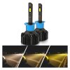 P14 1 Pair H1 DC10-32V / 20W / 6000K / 2000LM IP68 Waterproof Car LED Tri-color Headlight