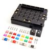 40A Car New Energy Multi-Way Fuse Relay Box Fuse Holder with 15pcs Fuse Blades