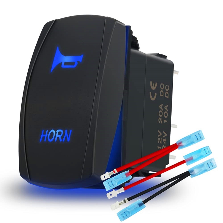 12 20A / 24V 10A Car Horn Rocker Switch with Jumper Set