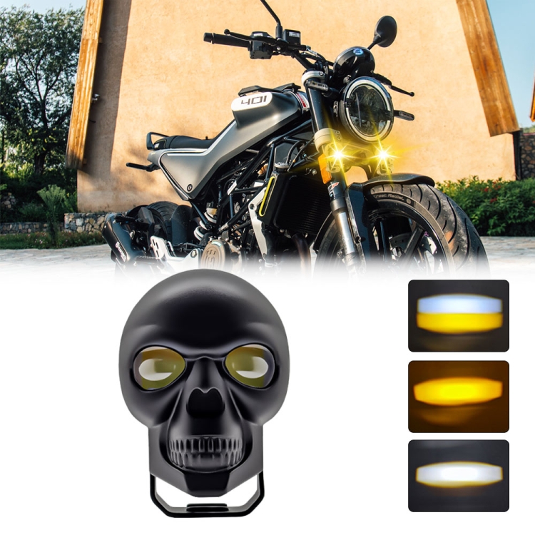 26W 3000LM Car Motorcycle IP68 Waterproof Skull Style Spotlight