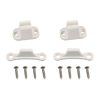 A8624 2 Pair White RV Hatch T-shape Door Fixer Kit with Screws