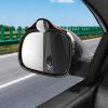 3R 3R-157 2 in 1 Car Auxiliary HD Blind Spot Mirror with Carbon Fiber Texture Rain Shield