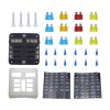 6 Way Fuse Block with 24pcs Fuses and 12pcs Terminals